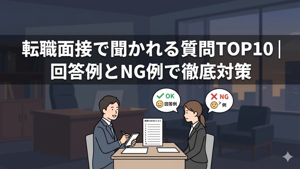 転職面接で聞かれる質問TOP10